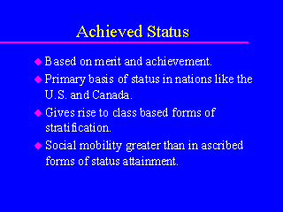 Achieved status