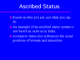 Ascribed Status