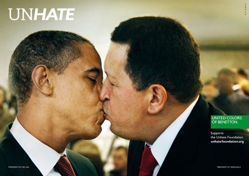 Unhate campaign Obama kissing Chavez